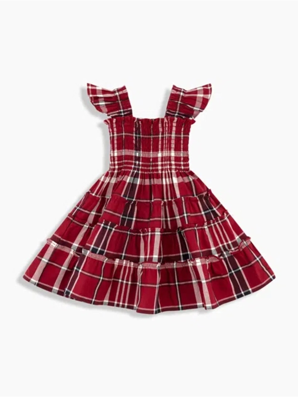 NWT Hill House Tiny Ellie Nap Dress - Crimson Tartan- size 3-4Y